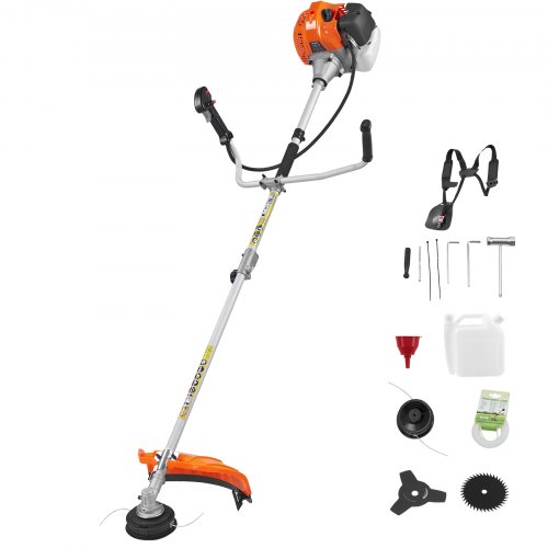 

VEVOR Cordless String Trimmer, 52 cc 2-Stroke, Gas Powered Weed Wacker, 17" Cordless Grass Trimmer, Multi-Functional Lawn Edger with Shoulder Strap & 3T Blade, Weed Eater for Quick Grass Cleaning