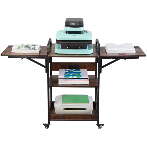 

VEVOR Heat Press Table with Charging Station 3 Tier Movable Heat Press Stand