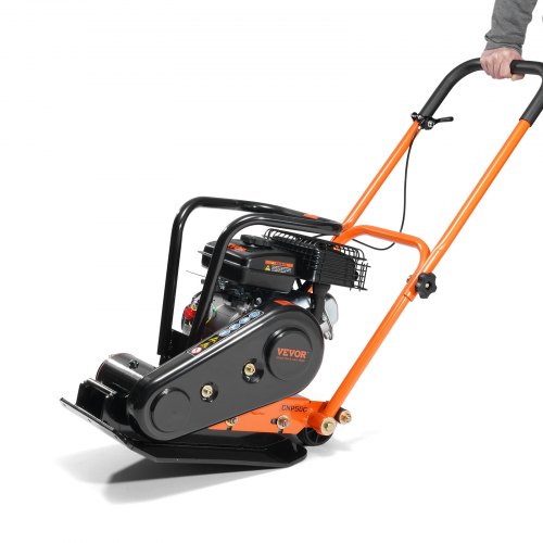 Vevor Plate Compactor, 2.8 Hp 98CC Gas Engine 5,250 Rpm, 1,920 Lbs Force Vibratory Compaction Tamper With 18.7 X 11.8 Inch Plate For Walkways, Patios,-image