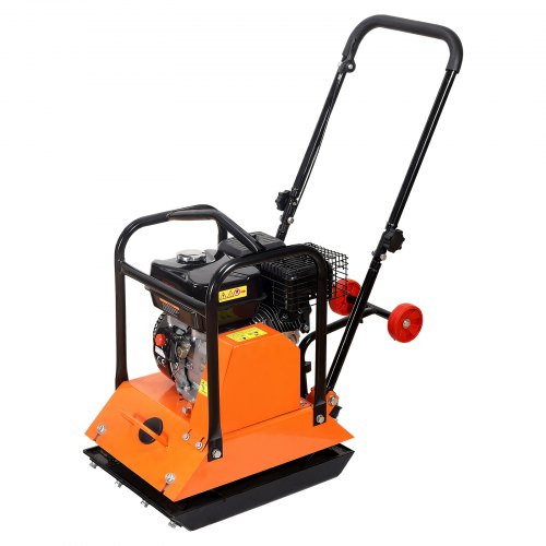 VEVOR Plate Compactor, 6.5 HP 212CC Gas Engine, 6400 VPM Vibrating Ground Rammer, 15 kN Compaction Force, 53 x 40 cm Plate, Walk Behind Compactor for Paver Landscaping, Asphalt, Foundation, Soil