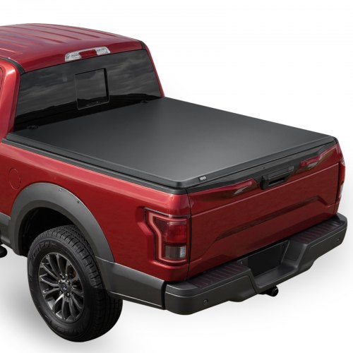 

VEVOR Soft Roll-Up Truck Bed Tonneau Cover, Compatible with 2017-2026 Ford F-250/350/450 Super Duty, Fits 6.8 ft (6 ft 10 in/82 in) Bed, Triple-Layer PVC Tonneau Cover with Three Aluminum Alloy Bars