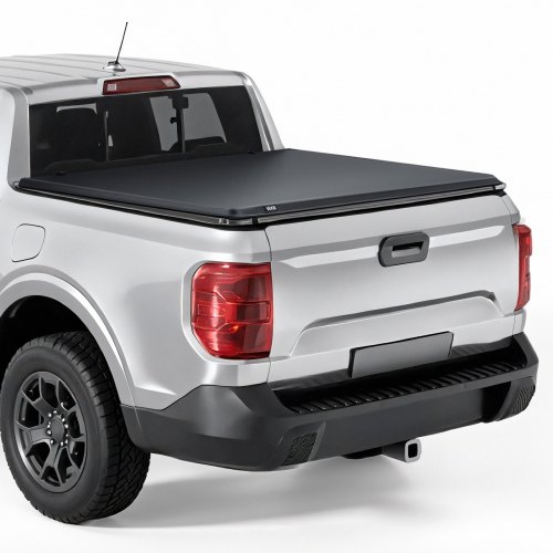 

VEVOR Soft Roll-Up Truck Bed Tonneau Cover, Compatible with 2022-2026 Ford Maverick, Fits Styleside 4.5 ft (4 ft 6 in/54 in) Bed, Triple-Layer PVC Tonneau Cover with Three Aluminum Alloy Support Bars