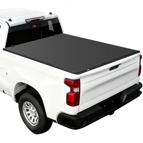 

VEVOR Soft Tri-Fold Truck Bed Tonneau Cover, Compatible with 2019-2025 Chevy Silverado/GMC Sierra 1500 New Body Style 5.8 ft (69.3 in) Bed (Not Fit CarbonPro), Waterproof Folding Truck Tonneau Cover
