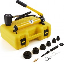 VEVOR 10 Ton Hydraulic Knockout Punch Driver Kit Hole Tool 1/2"-2" with 6 Dies