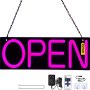 VEVOR Neon Sign Open Neon Lights Signs 20" x 7" for Commercial/Business Pink