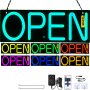 VEVOR Neon Sign Open Neon Lights Signs 20" x 7" for Commercial Adjustable Color