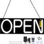 VEVOR Neon Sign Open Neon Lights Signs 20" x 7" for Commercial/Business White