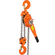 VEVOR Chain Hoist 1650LBS 10 FT Lift Lever Block Chain Hoist 3/4 Ton Chain Ratchet Lever Block Chain Hoist Come Along Lift Puller (3/4 Ton 1650LBS 10ft)