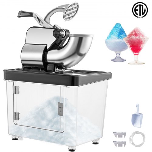 VEVOR Commercial Ice Shaver Electric Snow Cone Maker Ice Crusher Machine 300W