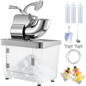 for Home Commercial Stainless Steel Snow Cone Maker Machine Ice Blender Electric Ice Crusher 