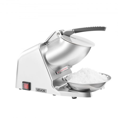 

VEVOR Ice Crusher Machine, 286lbs Per Hour Electric 4 Blades Snow Cone Maker, Stainless Steel Shaved Ice Machine with Bowl and Cover, 300W 2000RPM Ice-Shaver for Home and Commercial Use, Silver