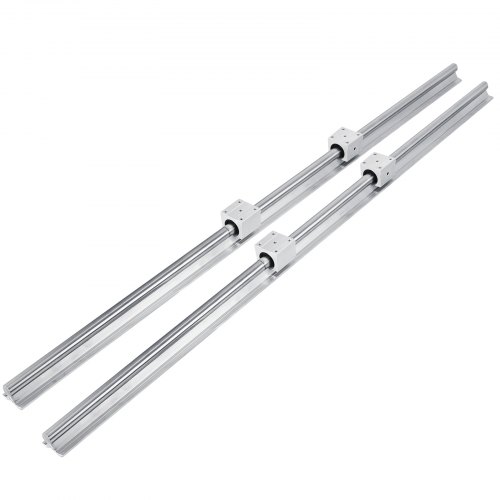 2x SBR20-1200mm Supported Linear Rail Shaft Rod + 4 SBR20UU Block Aluminium CNC