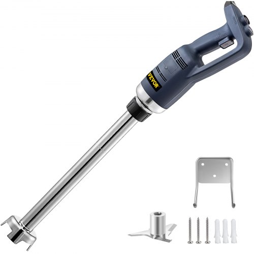 VEVOR Commercial Immersion Blender 500W Power, Hand Held Mixer with 15.7-Inch 304 Stainless Steel Removable Shaft, Electric Stick Blender Variable Speed 4000-16000RPM