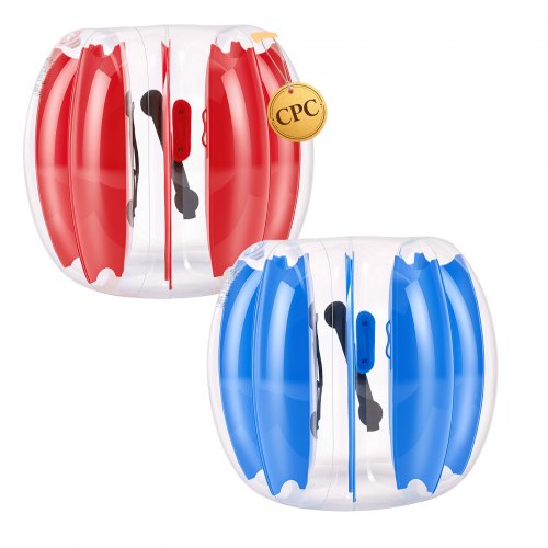 VEVOR 2-Pack Inflatable Bumper Balls 3FT Human Bubble for Kids Transparent, for Backyard, Camping, Picnic, Park, Lawn, and Outdoor Team Gameplay, Thickened PVC Material, Sumo Hamster Ball with Handle