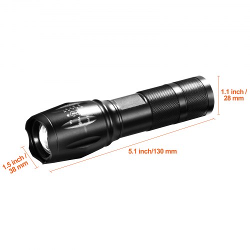 

VEVOR 2 Pack Flashlights 2000 High Lumens 5 Modes Adjustable Focus Flashlight