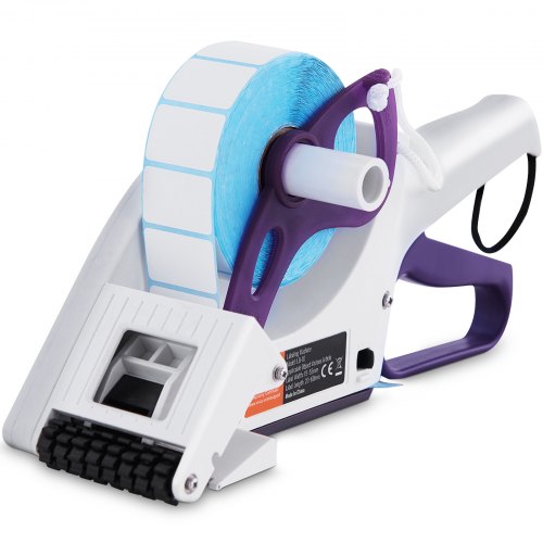 Vevor Manual Label Applicator, 0.59-2.17 inches Label Width, 0.79-2.36 inches Label Length, Portable Hand-Held Labeling Machine with Label Roll and TPR Roller for Round Bottles, Boxes, Fruits Labeling