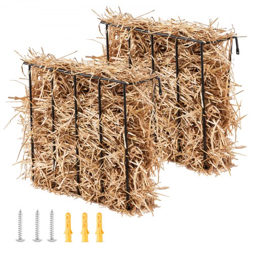 

VEVOR Livestock Hay Feeder 2 Packs 24 Gallons Wall Mounted Goat Hay Rack