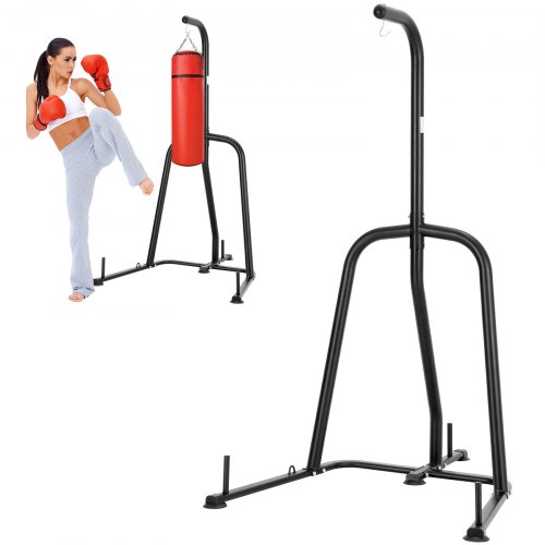 

VEVOR Punching Bag Stand, Steel Heavy Duty Workout Equipment, Boxing Punching Bag Stand, Holds Up to 400 lbs, Freestanding Sandbag Rack with Weighted Base, Training Equipment for Home Gym Fitness