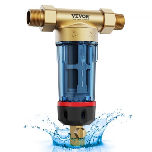VEVOR Spin Down Filter, 40 Micron Whole House Sediment Filter for Well Water, 3/4" MNPT, 4 T/H High Flow Rate, for Whole House Water Filtration System
