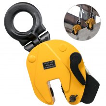 VEVOR Lifting Clamp 6600Lbs/3T, Working Load Vertical Plate Clamp 0-1inch/25mm Jaw Opening, Industrial Steel Plate Clamp, Sheet Metal Lifting Clamp, Plate Lifting Clamp, Handling Lifting Equipment
