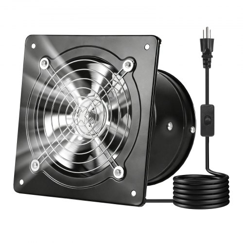 

VEVOR 6 Inch Exhaust Fan, 308 CFM High Velocity Wall Mount Vent Fan with On/Off Control, Low Consumption, Portable Ventilation Extractor for Attic,Garage,Basement,Workshop,Kitchen, Chicken Coop,Black