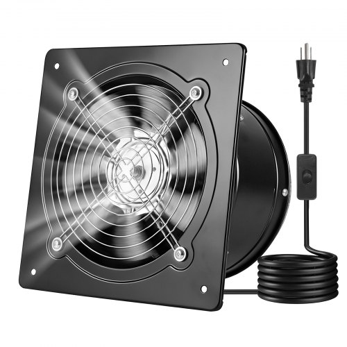 

VEVOR 8 Inch Exhaust Fan, 576 CFM High Velocity Wall Mount Vent Fan with On/Off Control, Low Consumption, Portable Ventilation Extractor for Attic,Garage,Basement,Workshop,Kitchen, Chicken Coop,Black