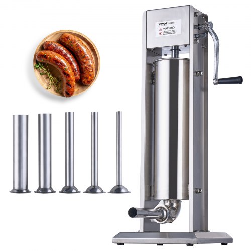 

VEVOR Manual Sausage Stuffer 7 L Vertical Sausage Machine 304 Stainless Steel