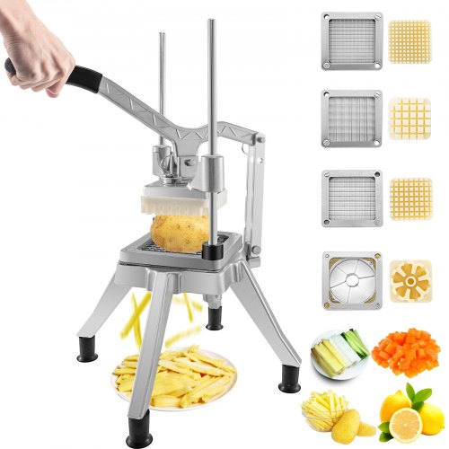 Electric French Fry Cutter, Sopito Professional French Fry Cutter Stainless  Steel Electric Potato Cutter with 1/2-Inch Blades for Home and Commercial 