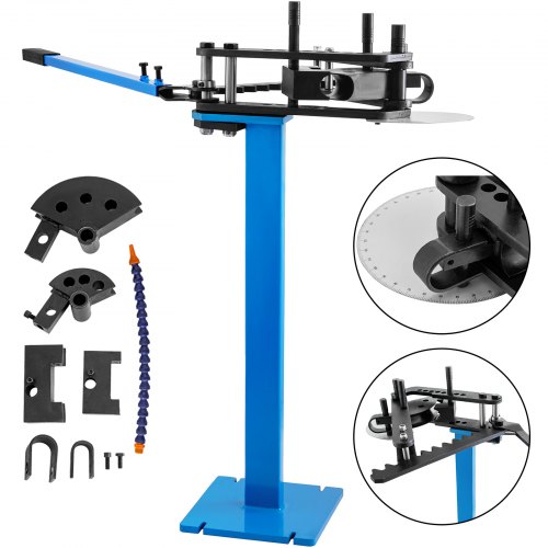 

VEVOR Tube Bender Max Bending Degree 240°, 1"-1.75" Bending Capacity Heavy Duty Metal Pipe and Tube Notcher With 3 Dies, Metal Working Tools and Equipment Tube Pedestal Bender