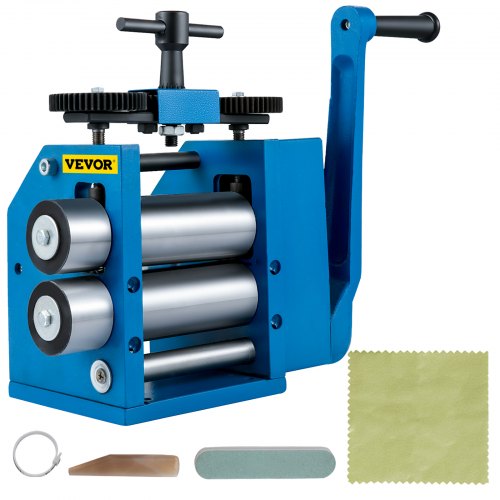 Vevor 110mm Manual Flat Rolling Mill Machine Metal Sheet Roller Jewelry Press