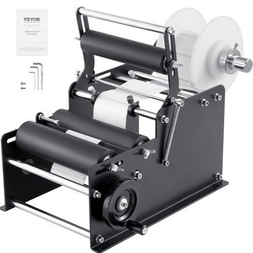 

VEVOR Manual Round Labeling Machine, 15-20pcs/min, Bottle Label Applicator for Round Bottles, Adjustable Manual Round Bottle Labeler Suitable for Bottle Diameter 0.78-4.72 inches (with Pressing Bar)