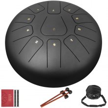 10 inch Steel Tongue Drum Handpan D Tune11 Notes Hand Tankdrum With Bag Mallets
