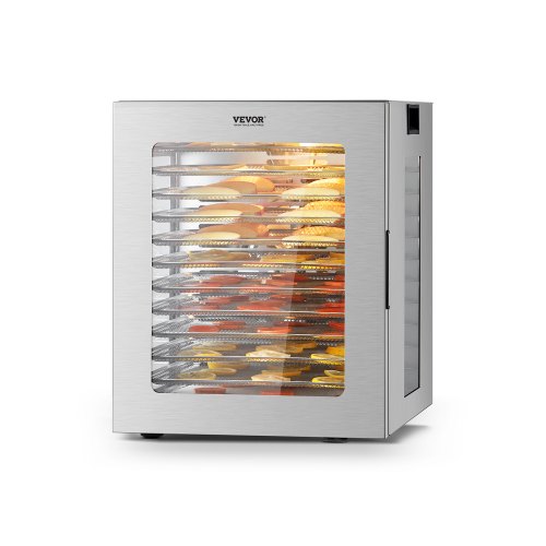

VEVOR Food Dehydrator Machine, 12 Stainless Steel Trays, 850W Electric Food Dryer with Adjustable Temperature & 24-Hour Timer, Freeze Dryer for Jerky, Meat, Fruit, Vegetables, Herbs, Dog Treats