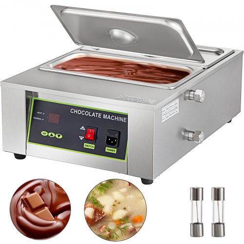 Chocolate Melting Machine Double Tanks 8kg for Home Bakery Digital Control