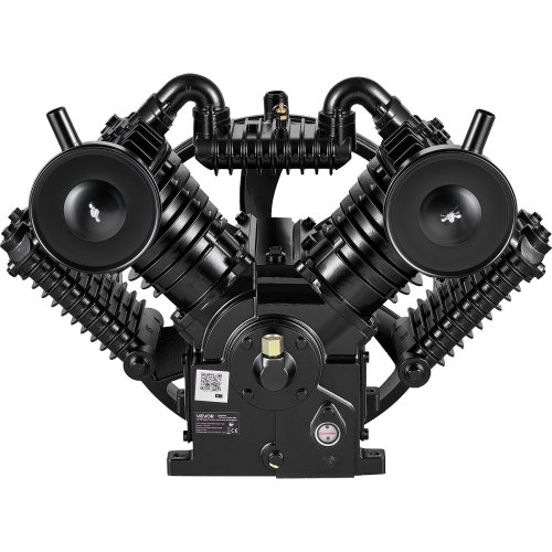 Vevor Air Compressor Pump Head, 10HP 30CFM, 4-Cylinder Oil Lubricated Air Compressor Pump Head, Dual Stage Cast Iron Replacement Head with Max 175PSI Pressure for Woodworking Auto Repair