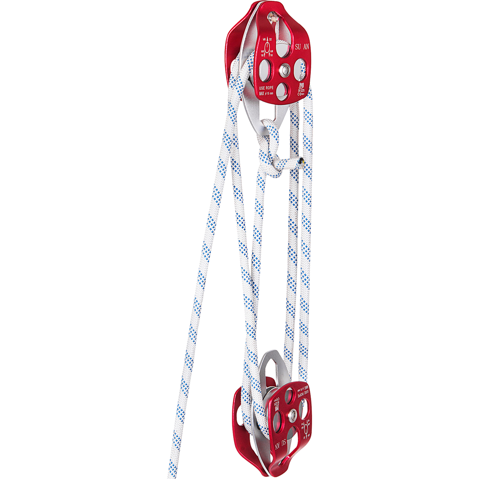 Twin Sheave Block And Tackle 6600lbs Pulley 200ft, 7/16inch Double Braid Rope от Vevor Many GEOs