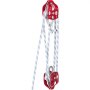 Twin Sheave Block And Tackle 7500lb Pulley System 100ft 1/2"double Braid Rope