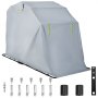VEVOR Motorcycle Shelter Storage Waterproof Motorbike Storage Tent Oxford 600D Silver Color 106.3"x41.3"x61" Motorcycle Shelter Shed with Carry Bag Small