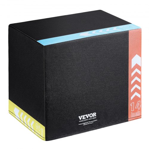

VEVOR 3 in 1 Plyometric Jump Box, 16/14/12 Inch Cotton Plyo Box, Platform & Jumping Agility Box, Anti-Slip Fitness Exercise Step Up Box for Home Gym Training, Conditioning Strength Training, Black