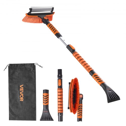 VEVOR Car Snow Brush, 3-in-1 Snow Remover for Car Windshield - with 180° Pivotin