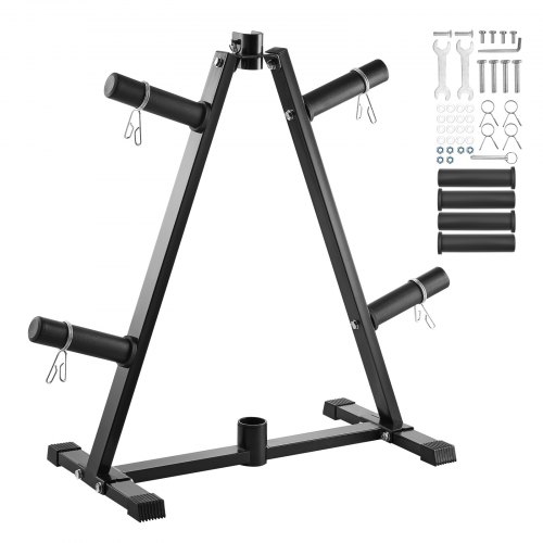 

VEVOR Weight Plate Rack Weight Plate Tree Home Gym Barbell Storage Stand 2 inch