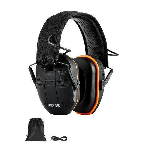 

VEVOR Safety Earmuffs, Electronic Ear Muffs with 5.3 Bluetooth Technology and Sound Amplification, Noise Reduction Headphone NRR23dB, Hearing Protection Earmuffs for Shooting, Lawn Mowing and Work