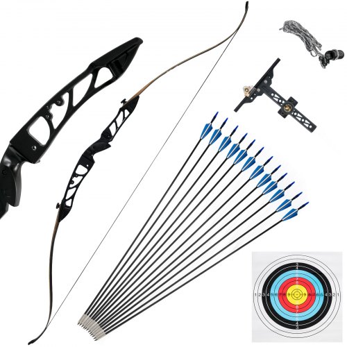 15lbs Youth Takedown Recurve Bow Kit Sucker Arrows Practice Archery Game Gift 