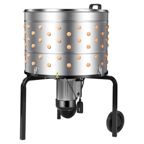 Vevor Chicken Plucker Machine, 25.6 In Drum, 1200W & 275RPM Electric Chicken Plucking Machine With 158 Soft Fingers & Transport Wheels, Stainless Stee-image