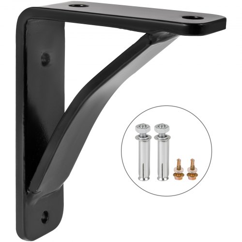Heavy Duty Shelf Brackets Floating Shelf Supporter Wall Mount Black 2 Pack 450lb