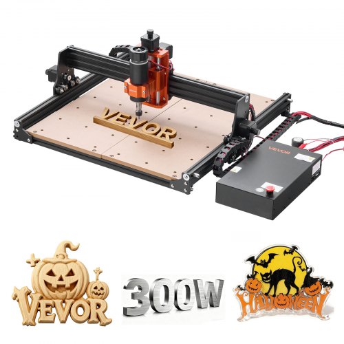 

VEVOR CNC Router Machine, 300W Spindle, 3-Axis Wood Engraving Milling Machine, with 15.75 x 15.75 x 2.36 in Working Area, Offline Controller, Aluminum Alloy Structure, for Wood Acrylic Carving Cutting