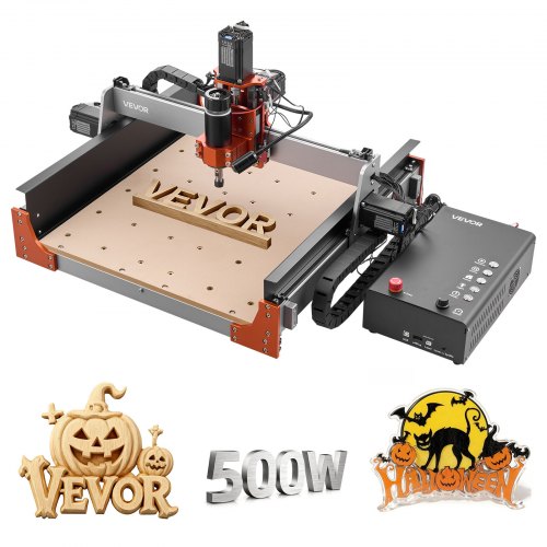 

VEVOR CNC Router Machine, 500W Spindle, 3-Axis Wood Engraving Milling Machine, with Dual Linear Rails & Ball Screw, 15.75 x 15.75 x 3.74 in Working Area, Trim Router, for Wood Acrylic Carving Cutting