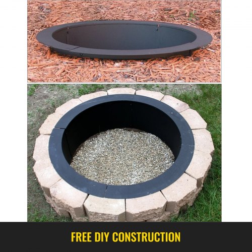 Fire Pit Ring Liner Campfire 36, 24 Inch Fire Pit Ring
