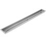 VEVOR Fire Pit Pan 61x8 Inch, Stainless Steel Linear Trough Fire Pit Pan and Burner, Built-in Fire Pit Burner Pan, 110K BTU