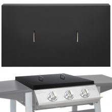 VEVOR Griddle Cover, Compatible with Blackstone 28" Griddle, Powder Coated Black Carbon Steel Grill Lid with Stainless Steel Handle for Outdoor BBQ Black Stone Grill Accessories, Black